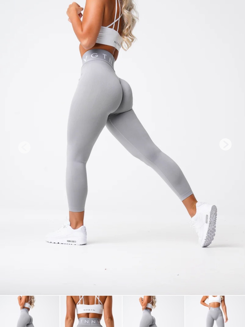 NVGTN Light Grey Sport Seamless Leggings